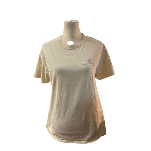 Simply Southern Yellow Shirt size Medium.. "I wish my dog could text" on back - Picture 2 of 4